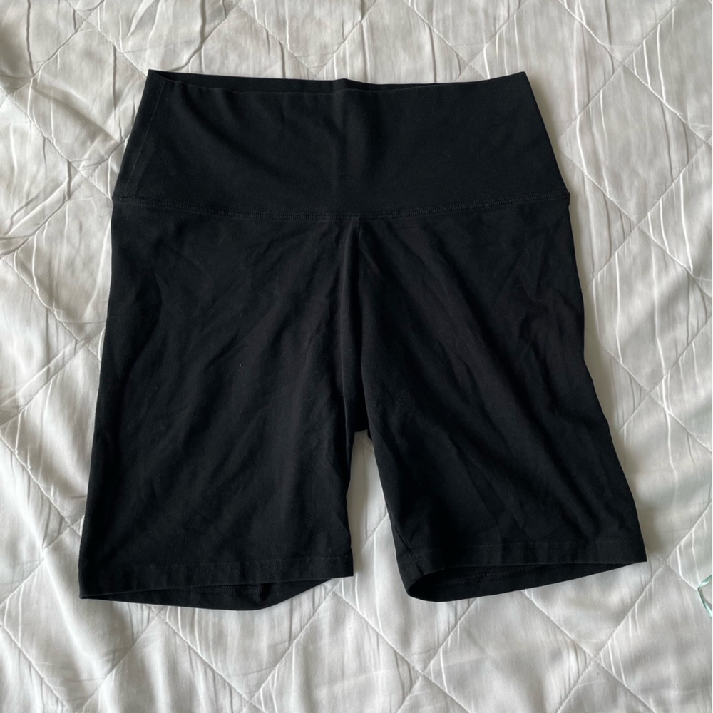 Aerie Black Chill Cotton Bike Shorts